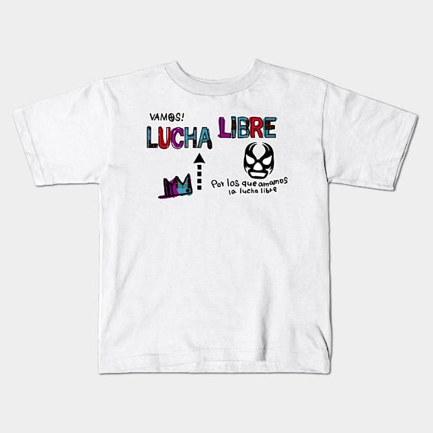 LUCHA LIBRE#5 Kids T-Shirt by RK58